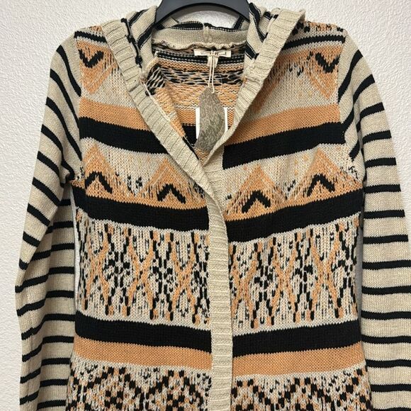 Hem & Thread Hooded Wool Blend Cardigan NWT - Picture 2 of 7